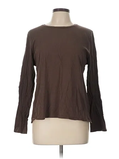 Pre-owned Amour Vert Long Sleeve T-shirt In Brown