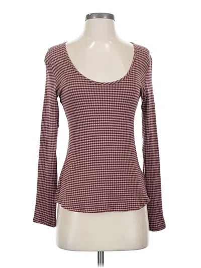 Pre-owned Amour Vert Long Sleeve T-shirt In Burgundy