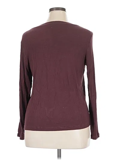 Pre-owned Amour Vert Long Sleeve T-shirt In Burgundy