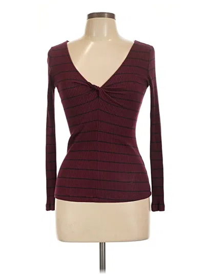 Pre-owned Amour Vert Long Sleeve T-shirt In Burgundy