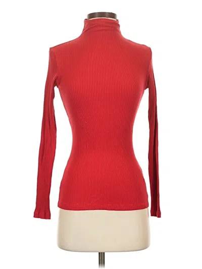 Pre-owned Amour Vert Long Sleeve Turtleneck In Red