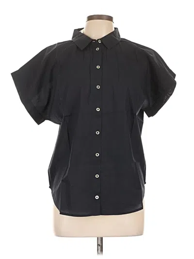 Pre-owned Amour Vert Short Sleeve Blouse In Black