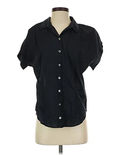 Pre-owned Amour Vert Short Sleeve Blouse In Black
