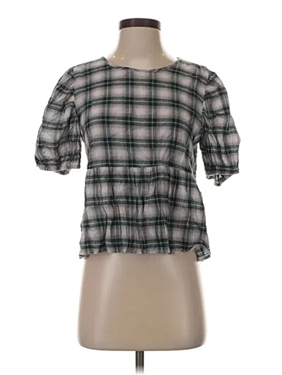 Pre-owned Amour Vert Short Sleeve Blouse In Green