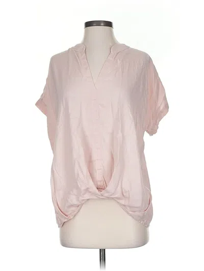 Pre-owned Amour Vert Short Sleeve Blouse In Pink