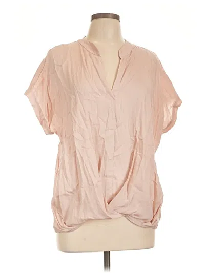 Pre-owned Amour Vert Short Sleeve Blouse In Pink