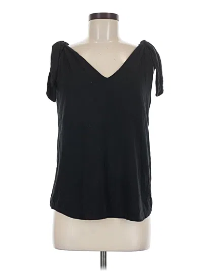 Pre-owned Amour Vert Short Sleeve Top Black Cold Shoulder Neckline Tops