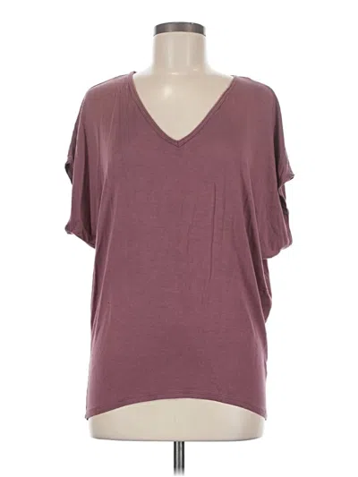 Pre-owned Amour Vert Short Sleeve T-shirt In Burgundy