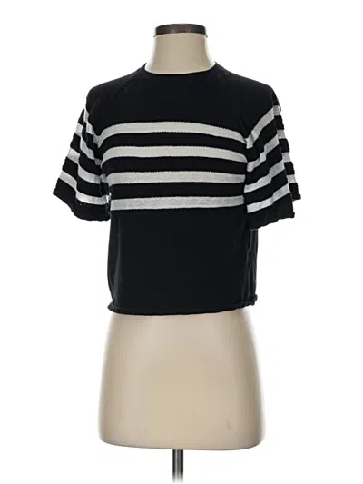 Pre-owned Amour Vert Short Sleeve Turtleneck In Black
