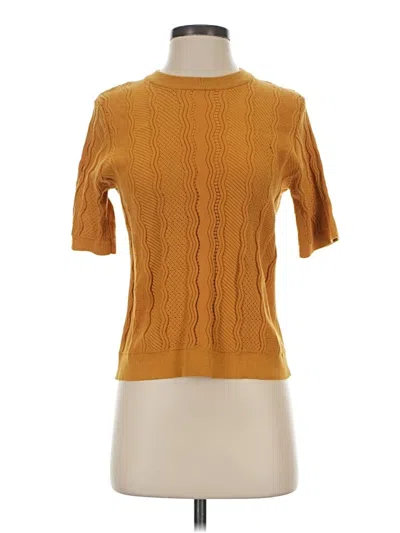 Pre-owned Amour Vert Short Sleeve Turtleneck In Gold