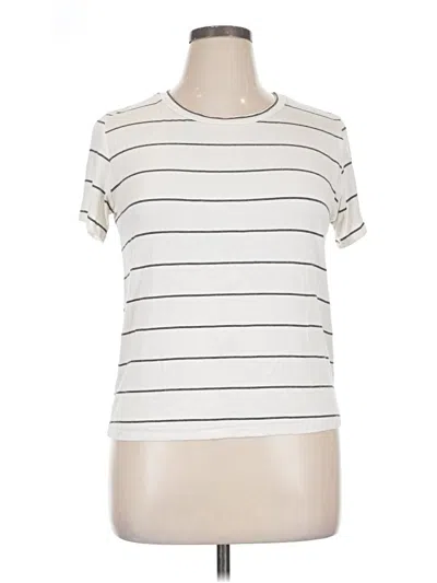 Pre-owned Amour Vert Short Sleeve Turtleneck In White