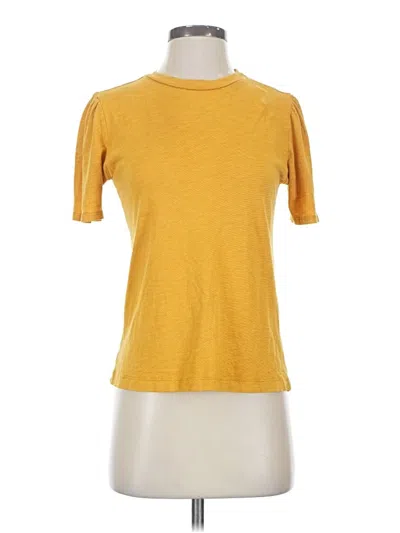 Pre-owned Amour Vert Short Sleeve Turtleneck In Yellow