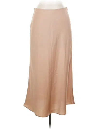 Pre-owned Amour Vert Silk Skirt In Brown