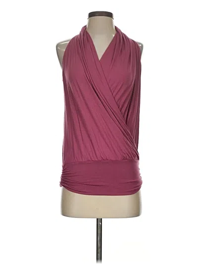 Pre-owned Amour Vert Sleeveless Blouse In Burgundy