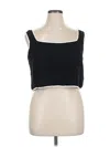 Amour Vert Sleeveless Top Black Square Neckline Tops In Black