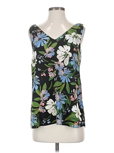 Amour Vert Sleeveless Top Green V Neck Tops In Black