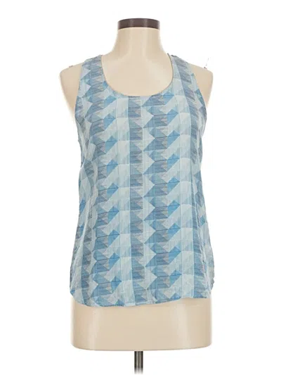 Pre-owned Amour Vert Tank Top Blue Halter Neckline Tops