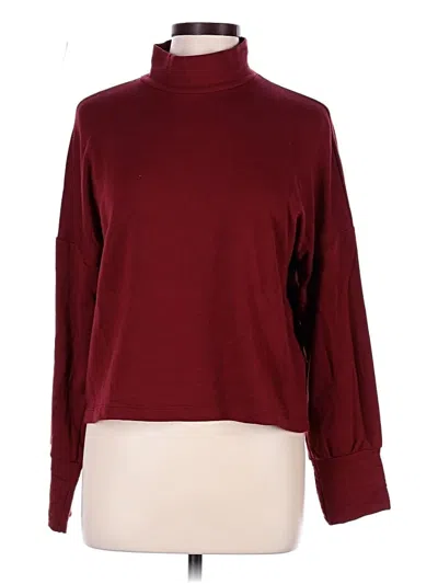 Pre-owned Amour Vert Turtleneck Sweater In Burgundy