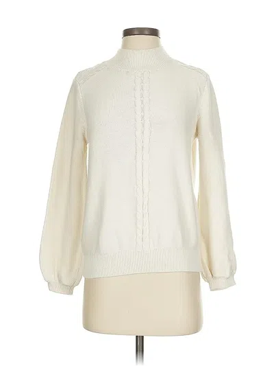 Pre-owned Amour Vert Turtleneck Sweater In White