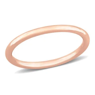 Pre-owned Amour Wedding Band In 10k Rose Gold In Pink