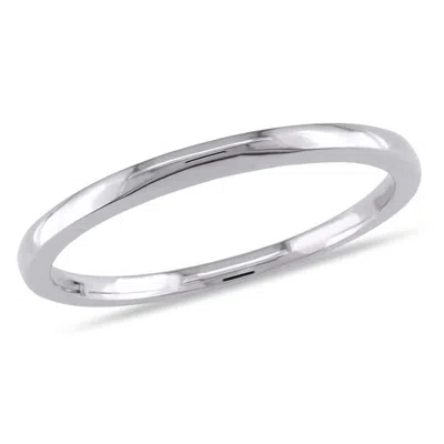 Amour Wedding Band In 10k White Gold In Silver