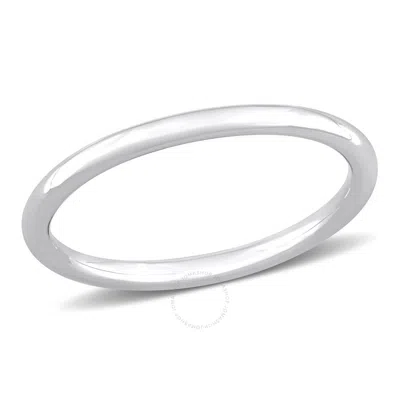 Amour Wedding Band In 14k White Gold In Metallic