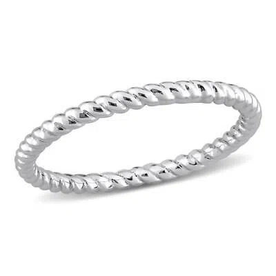 Pre-owned Amour Wedding Band Ring In 14k White Gold