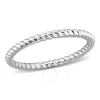 Amour Wedding Band Ring In 14k White Gold In White