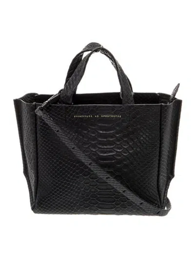 Pre-owned Ampersand As Apostrophe Embossed Leather Crossbody Bag Micro In Black