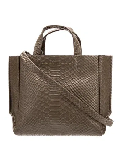 Pre-owned Ampersand As Apostrophe Embossed Leather Shoulder Bag W/ Tags In Green