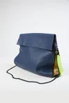 Ampersand As Apostrophe Large Buffalo Parcel Tote In Cobalt Blue Buffalo In Multi