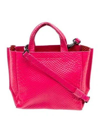 Pre-owned Ampersand As Apostrophe Leather Crossbody Bag In Pink