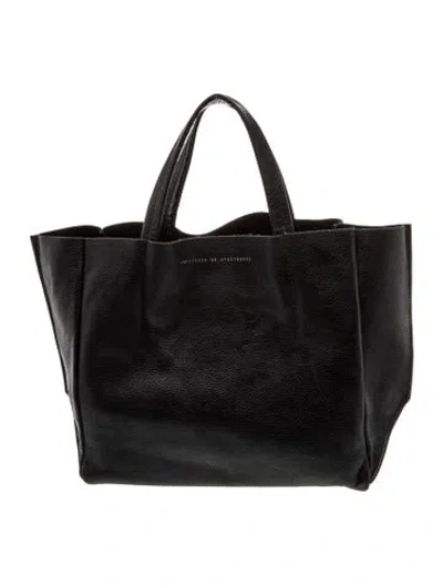 Pre-owned Ampersand As Apostrophe Leather Top Handle Bag In Black