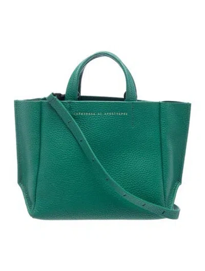Pre-owned Ampersand As Apostrophe Leather Top Handle Bag In Green
