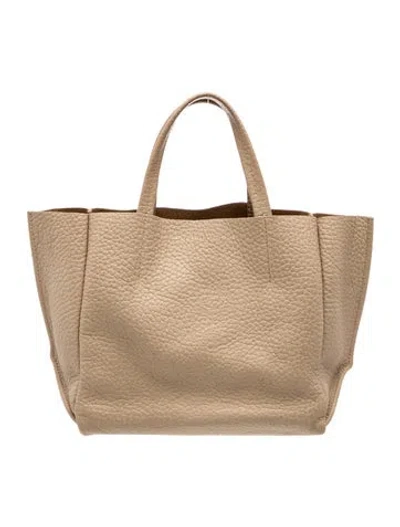 Pre-owned Ampersand As Apostrophe Leather Top Handle Bag In Neutral