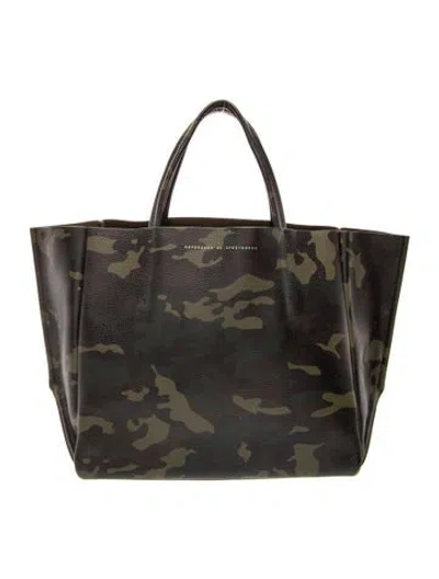 Pre-owned Ampersand As Apostrophe Leather Tote In Black
