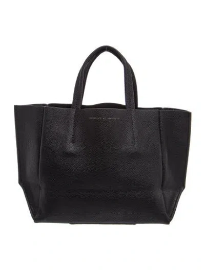 Pre-owned Ampersand As Apostrophe Leather Tote In Black