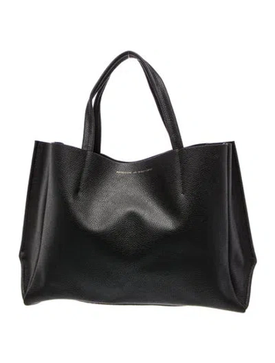 Pre-owned Ampersand As Apostrophe Leather Tote In Black