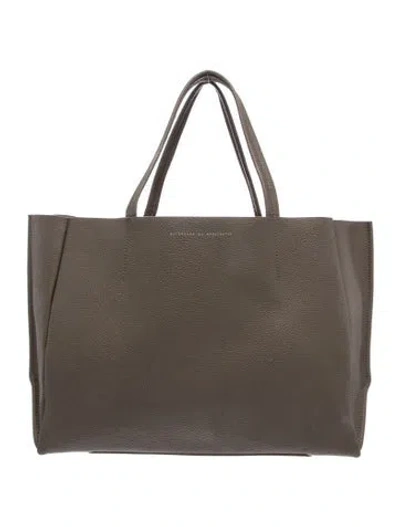 Pre-owned Ampersand As Apostrophe Leather Tote In Neutral