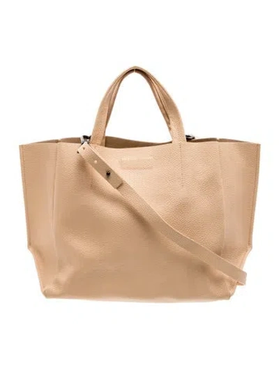 Pre-owned Ampersand As Apostrophe Leather Tote In Neutral