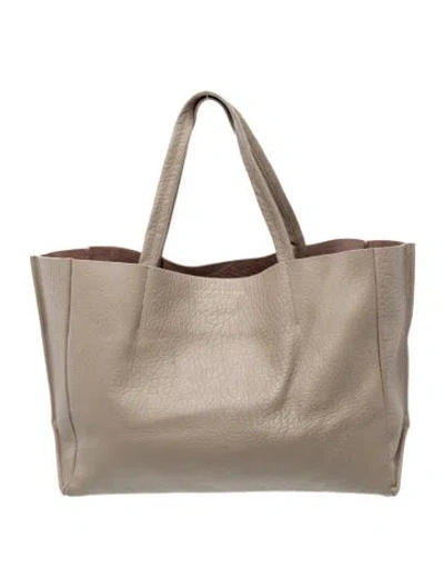 Pre-owned Ampersand As Apostrophe Leather Tote In Neutral