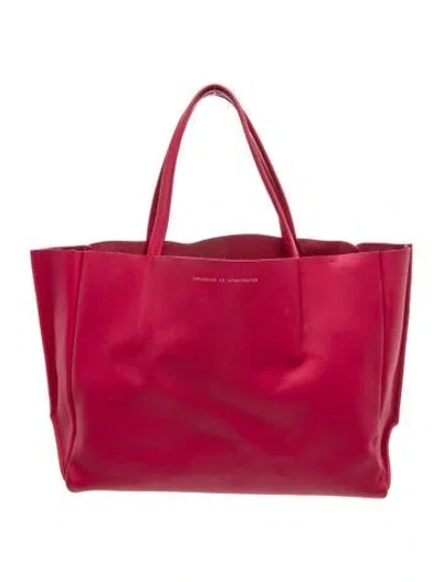 Pre-owned Ampersand As Apostrophe Leather Tote In Pink