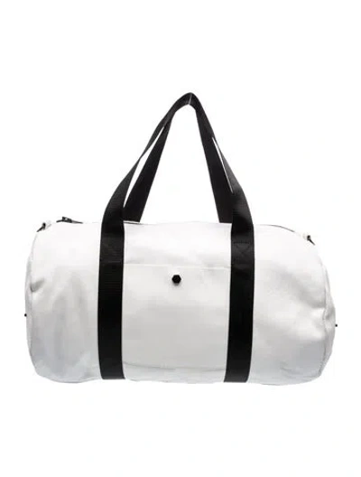 Pre-owned Ampersand As Apostrophe Leather Tote In Silver/white