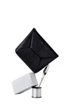 Ampersand As Apostrophe Snake-effect Leather X-pouch Clutch In Black Python In Multi