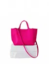 Ampersand As Apostrophe Women's Half Tote Bag In Neon Pink Python In Pink