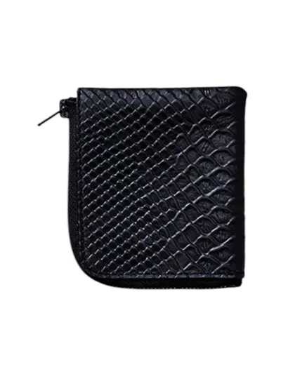 Ampersand As Apostrophe Women's Half Zip Wallet In Black Python In Multi