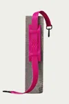 Ampersand As Apostrophe Women's Leather Shoulder Strap In Neon Pink Python In Multi