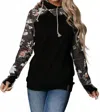 Ampersand Ave Can You Not Double Hood Sweatshirt In Black/gray/pink In Multi