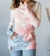 Ampersand Ave Cowlneck Sweatshirt In Cotton Candy Skies In Multi