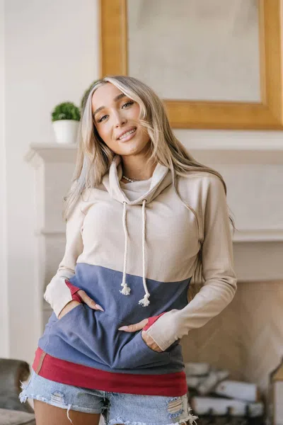 Ampersand Ave Cowlneck Sweatshirt In Crisp Morning In Multi